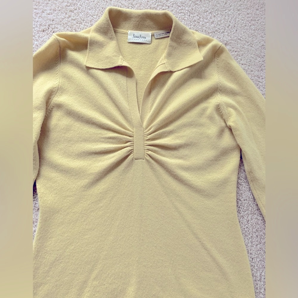 Beautiful 100% Yellow Cashmere Sweater